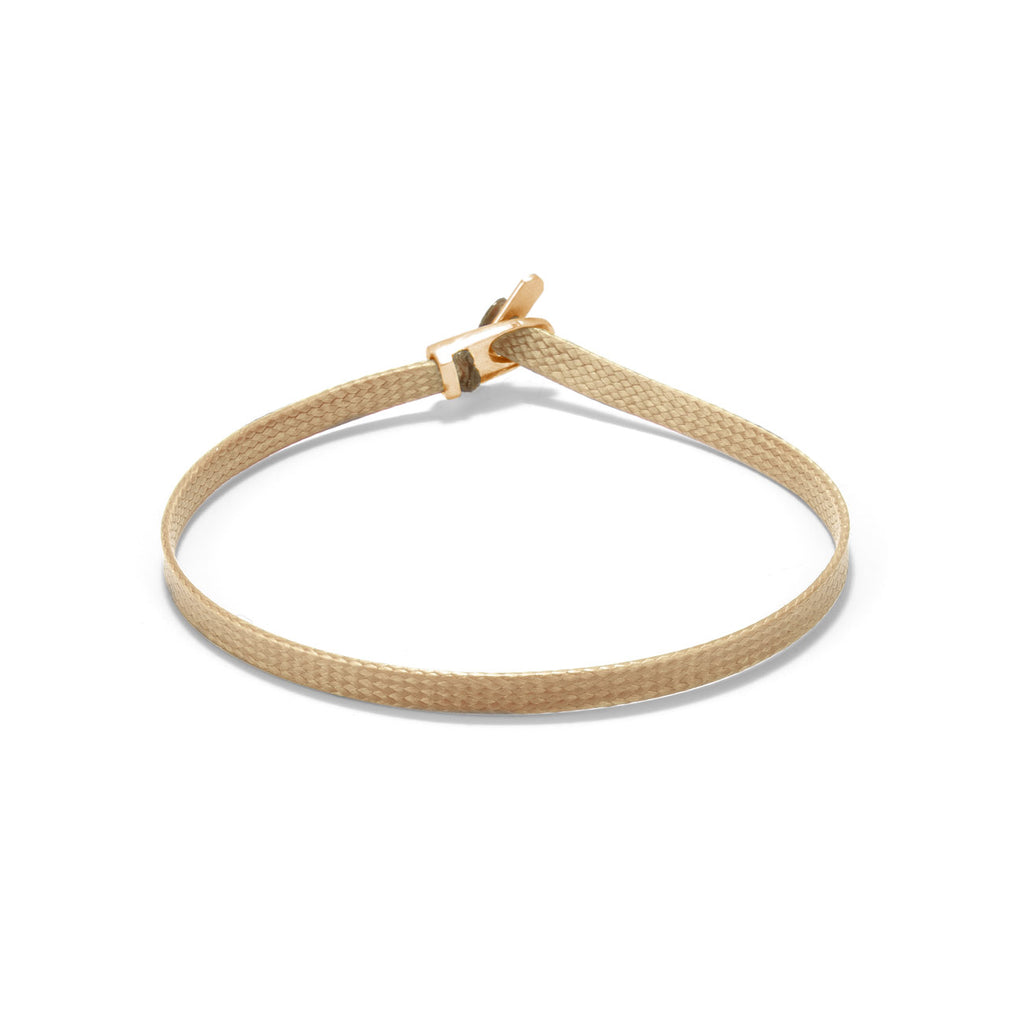 Flat cord bracelet - Gold