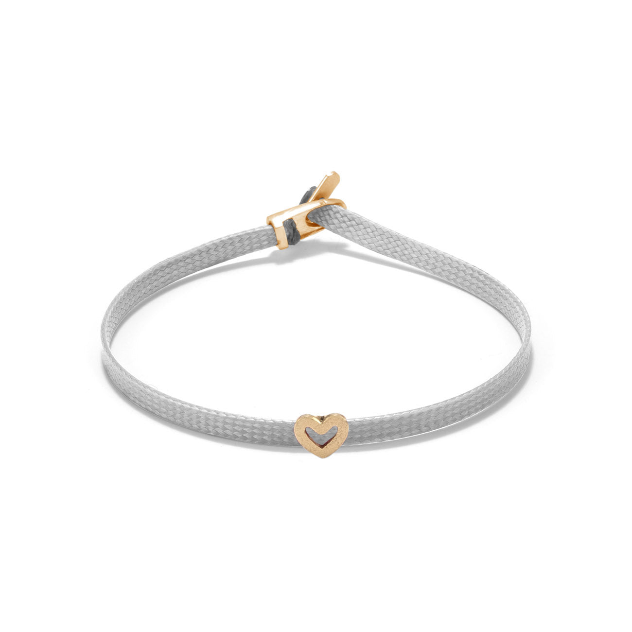 Heart flat cord bracelet - Gold