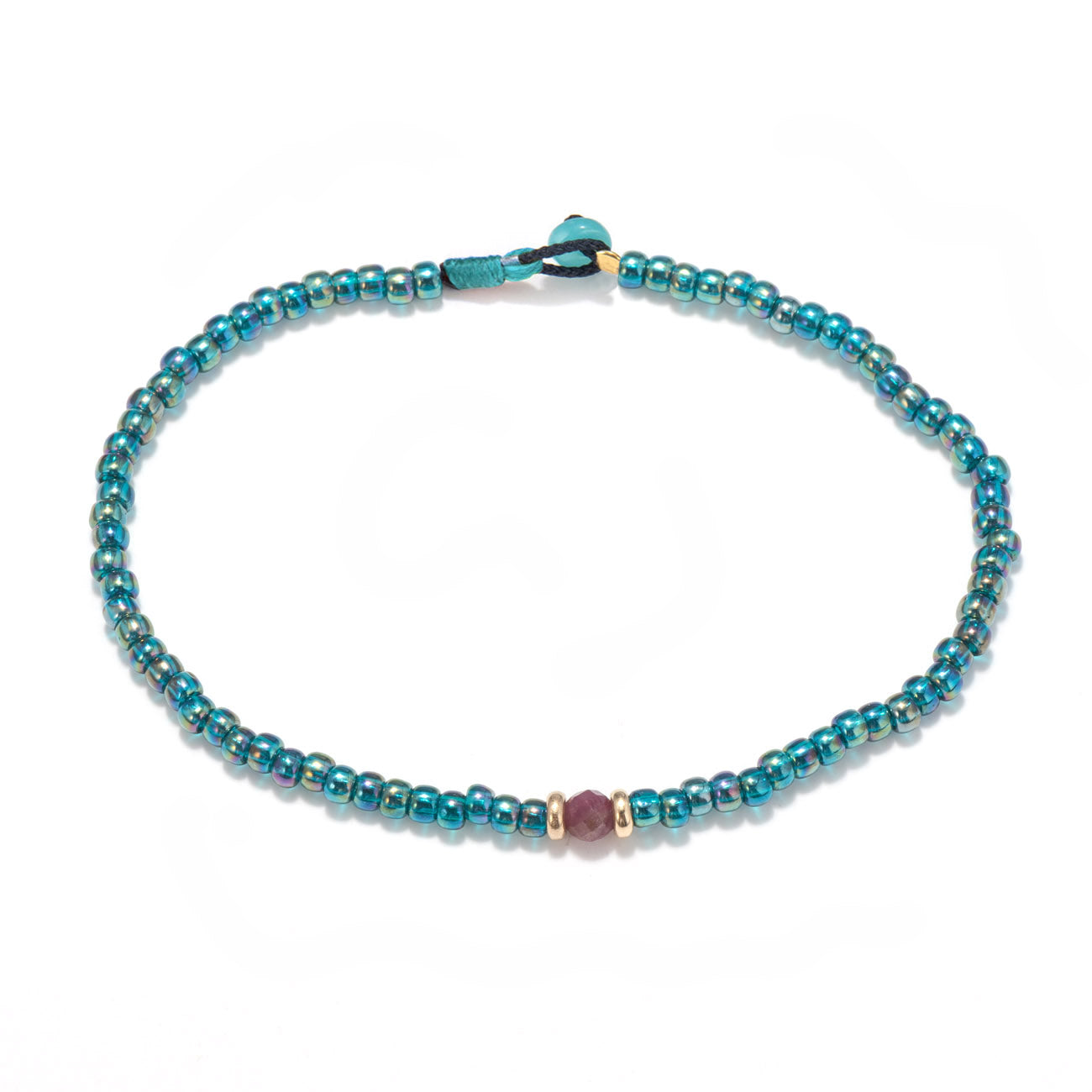 Toho with gemstone bracelet