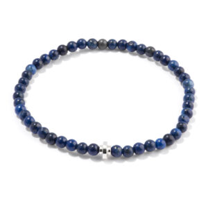 Lapis Lazuli with deco bead - silver
