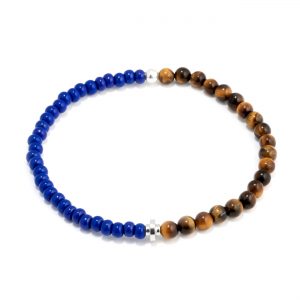 Tiger eye and seed beads bracelet