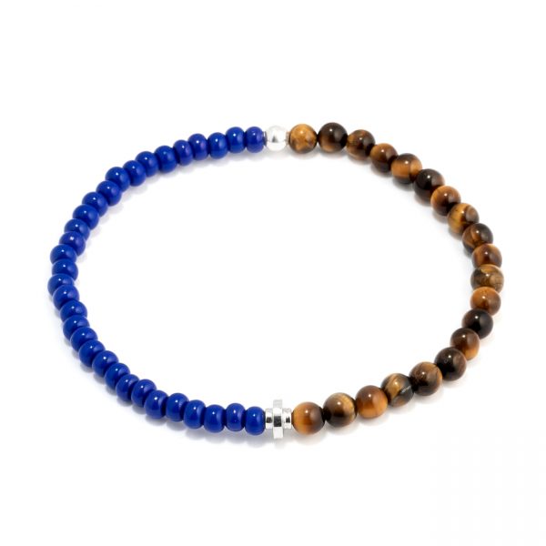 Tiger eye and seed beads bracelet