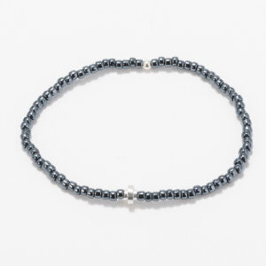 Toho bracelet with deco bead - Silver