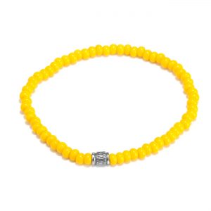 Large seed beads with Inka bead - Silver