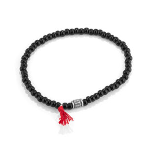 Large seed beads bracelet with tassel
