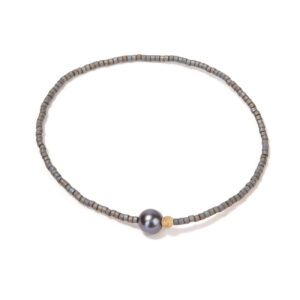 Miyuki bracelet - gold bead and pearl