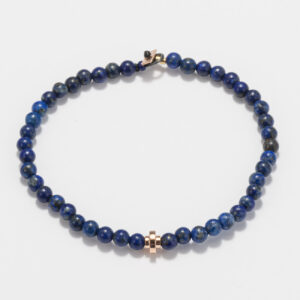 Lapis Lazuli with deco bead - Gold