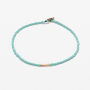 Miyuki bracelet with gold tube