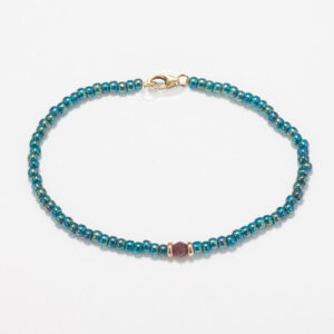 Toho with gemstone bracelet