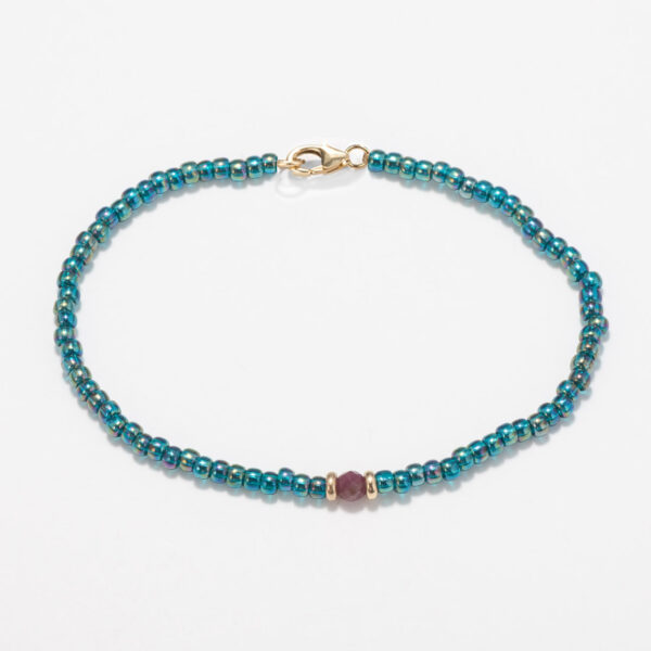 Toho with gemstone bracelet