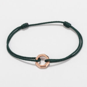 Octa ring on Nylon rope - Gold