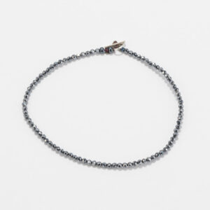 2mm Hematite bracelet - silver