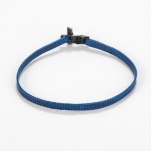 Flat cord bracelet - Oxidized silver