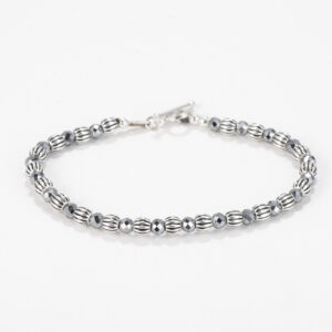Silver and Hematite bracelet