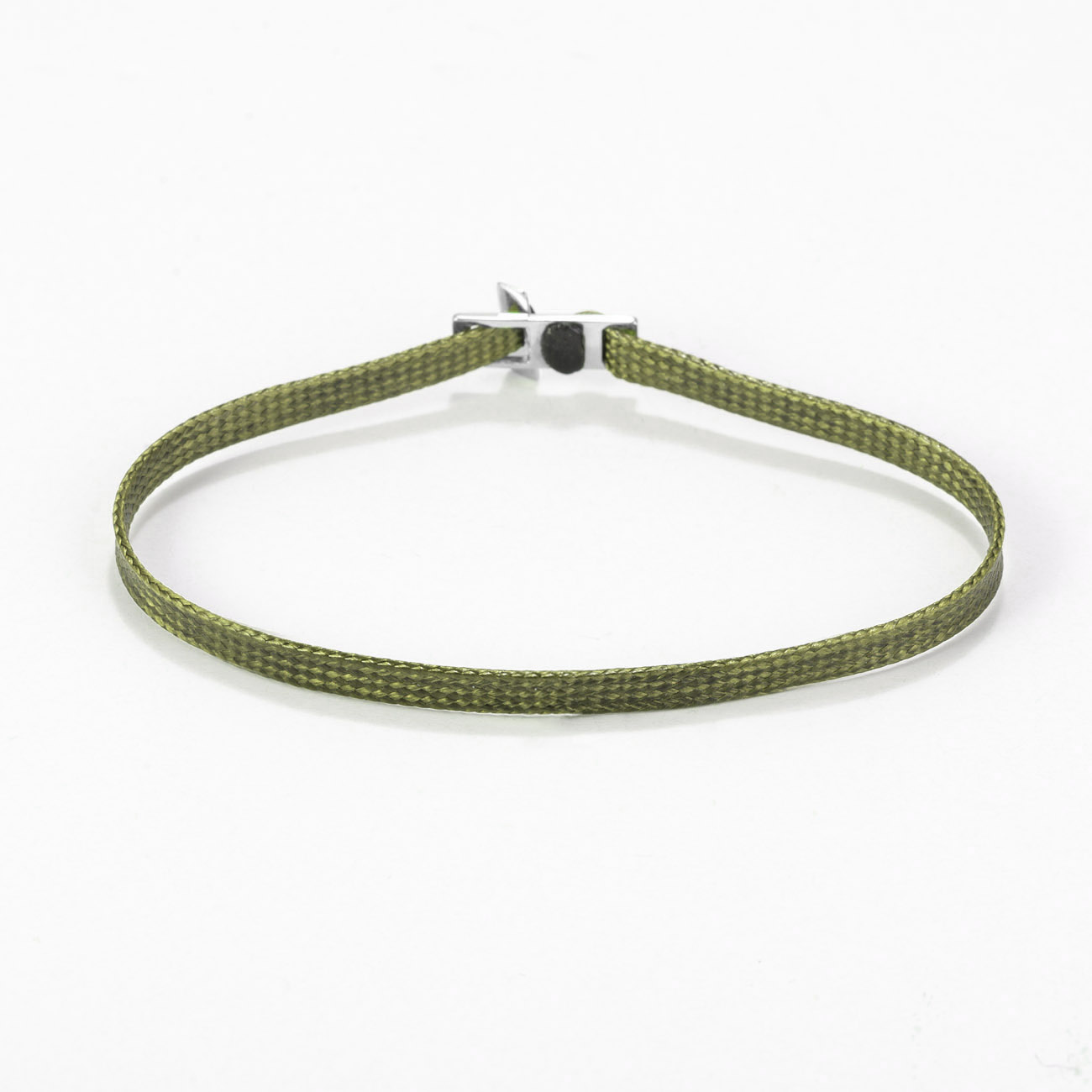 Flat cord bracelet - Silver - Oskar Gydell