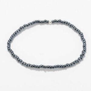 seed beads bracelet silver