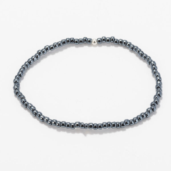 seed beads bracelet silver