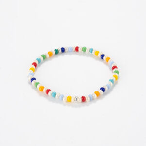 Large seed beads bracelet color mix 1