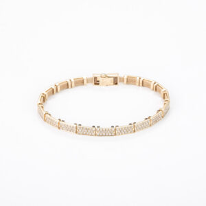 Full diamond brick bracelet