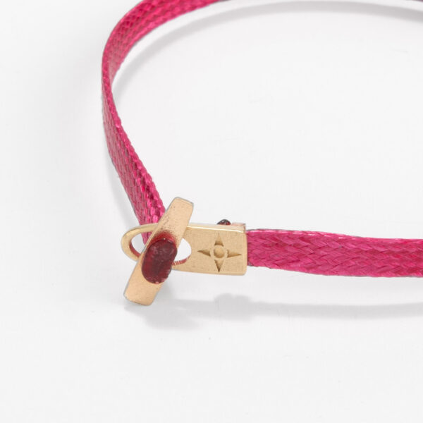 Diamond Heart bracelet - Flat cord - Image 2
