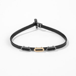 Oval brick bracelet - Silver and gold