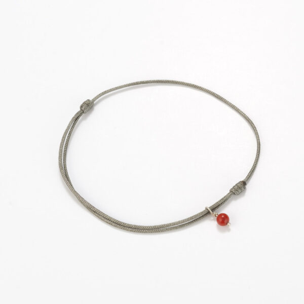 Nylon cord with Gemstone - Coral