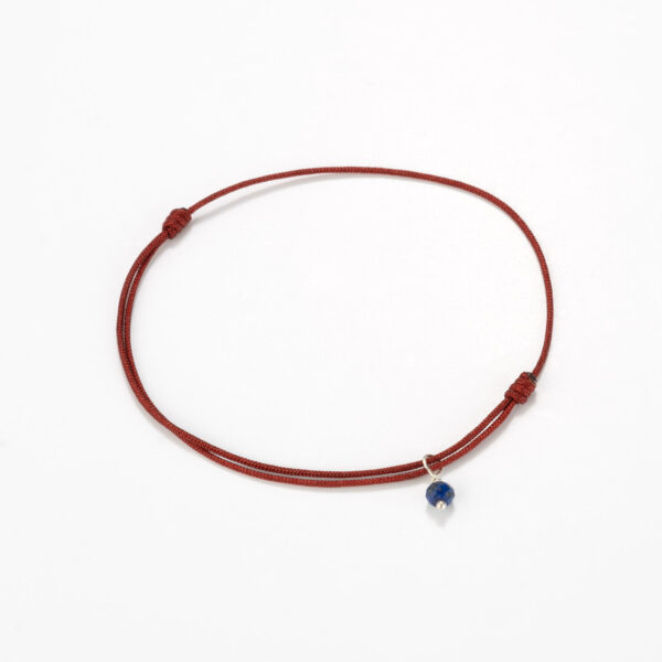 Nylon cord with Gemstone - Lapis lazuli