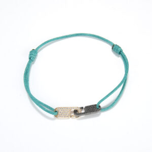 Hook Bracelet - diamonds + black diamonds
