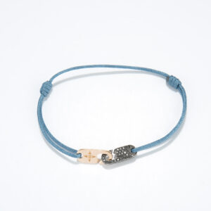 Hook Bracelet - Gold + Black diamonds