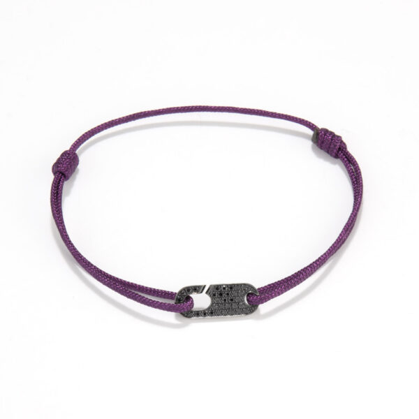 Hook Bracelet - Black diamonds (single)